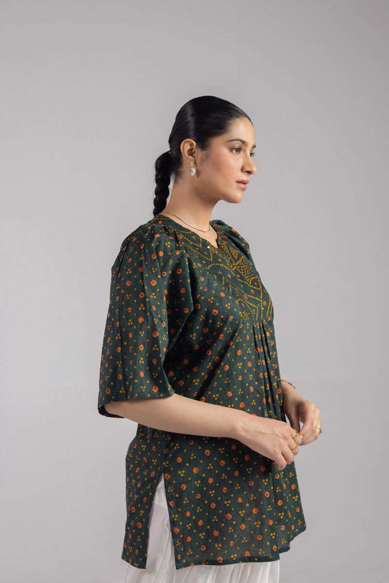 Printed Bandhani Bliss Top