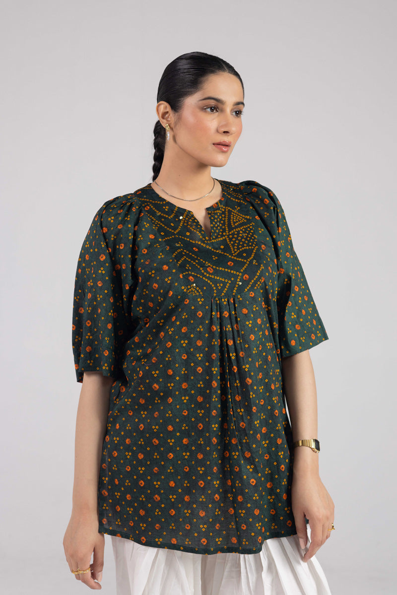 Printed Bandhani Bliss Top