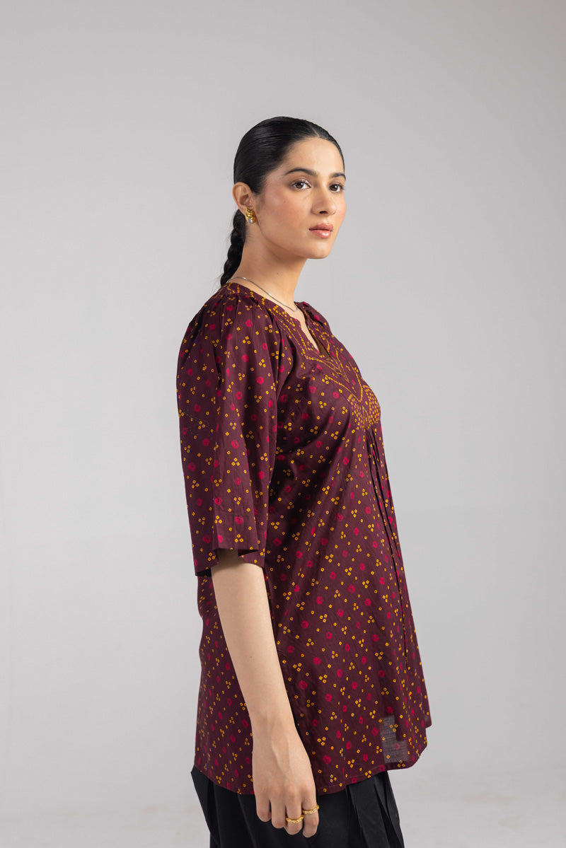 Printed Bandhani Bliss Top