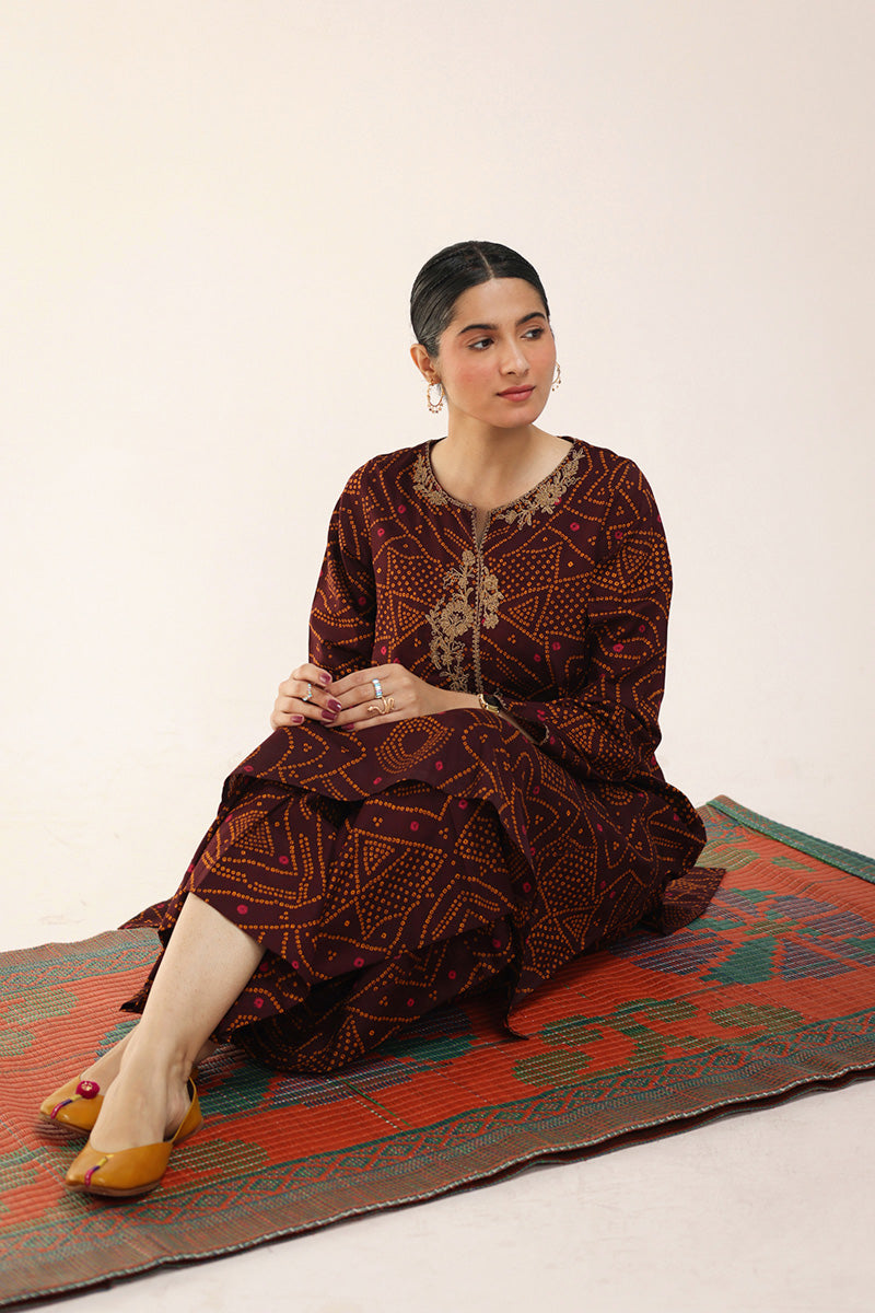 Bandhani Bliss Sunehri Taanka Set