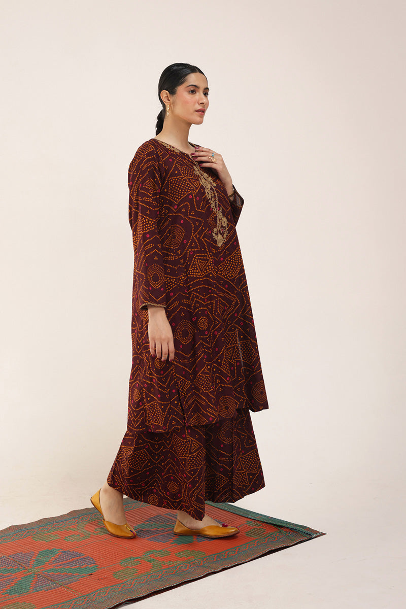 Bandhani Bliss Sunehri Taanka Set