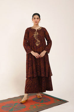 Bandhani Bliss Sunehri Taanka Set