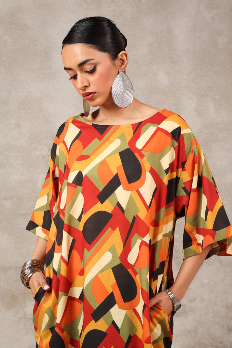 Abstract Retro Groove Top