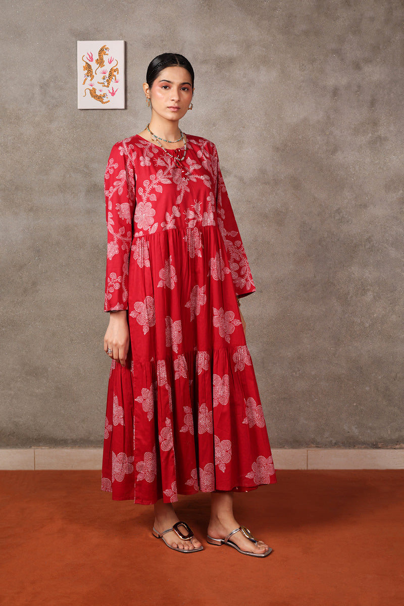 Bead Work Tiered Dress
