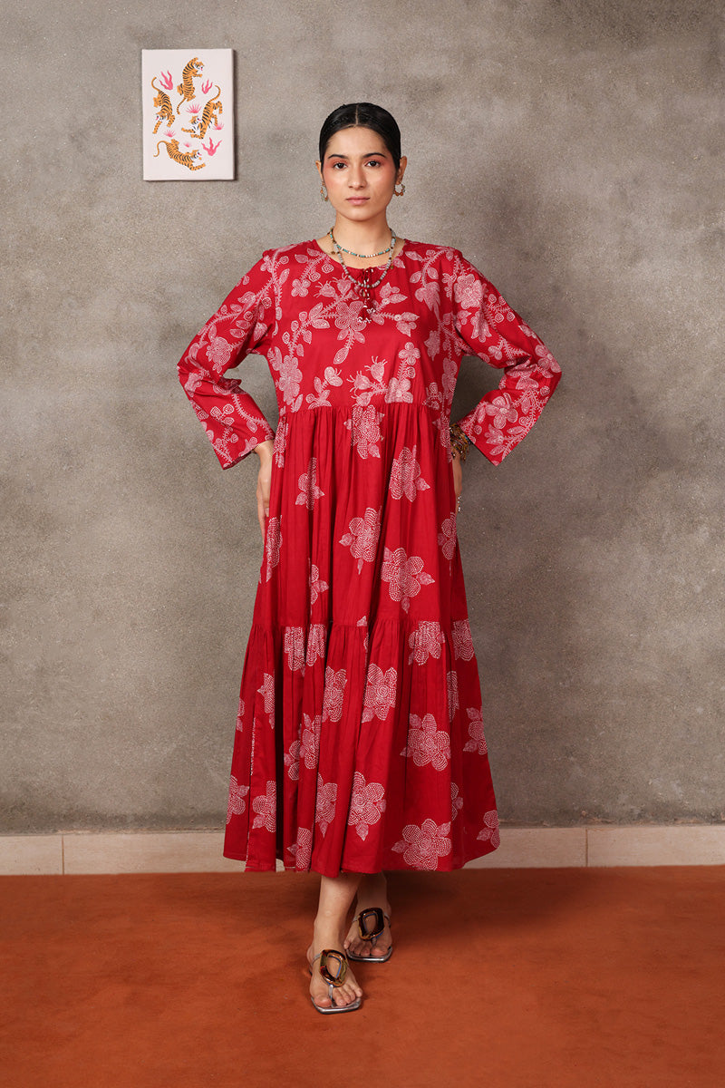 Bead Work Tiered Dress