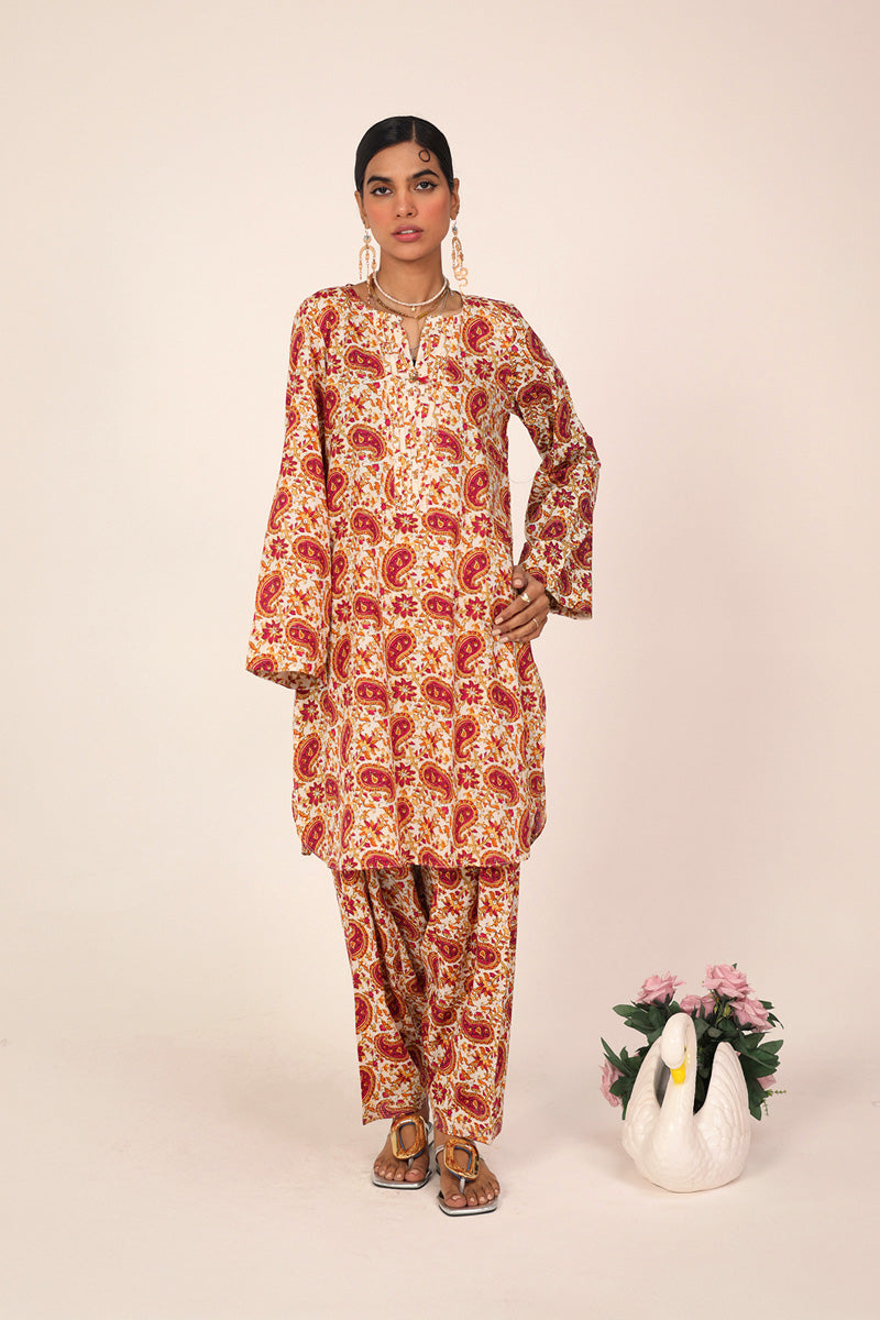 Kalamkari Pleated Dual-Set