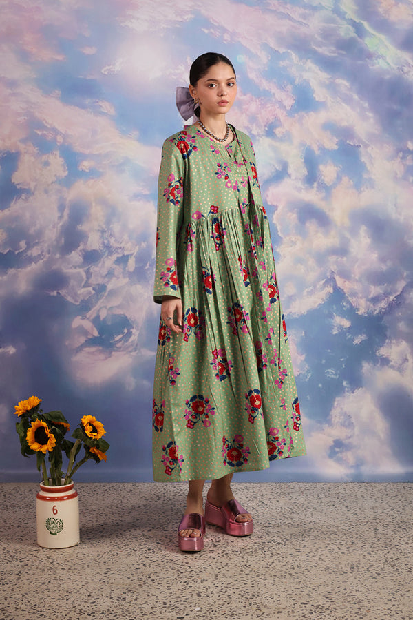 Serene Folk Garden Kurta