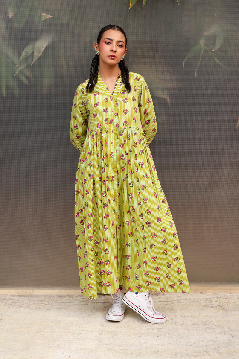 Phool Patti Flared Dress