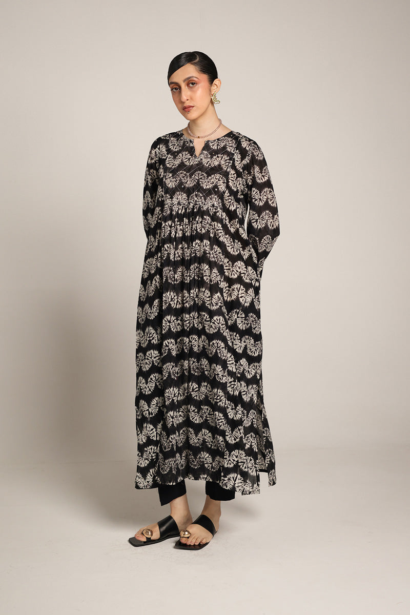 Shibori Mukaish Frock