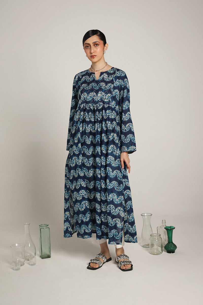 Shibori Mukaish Frock