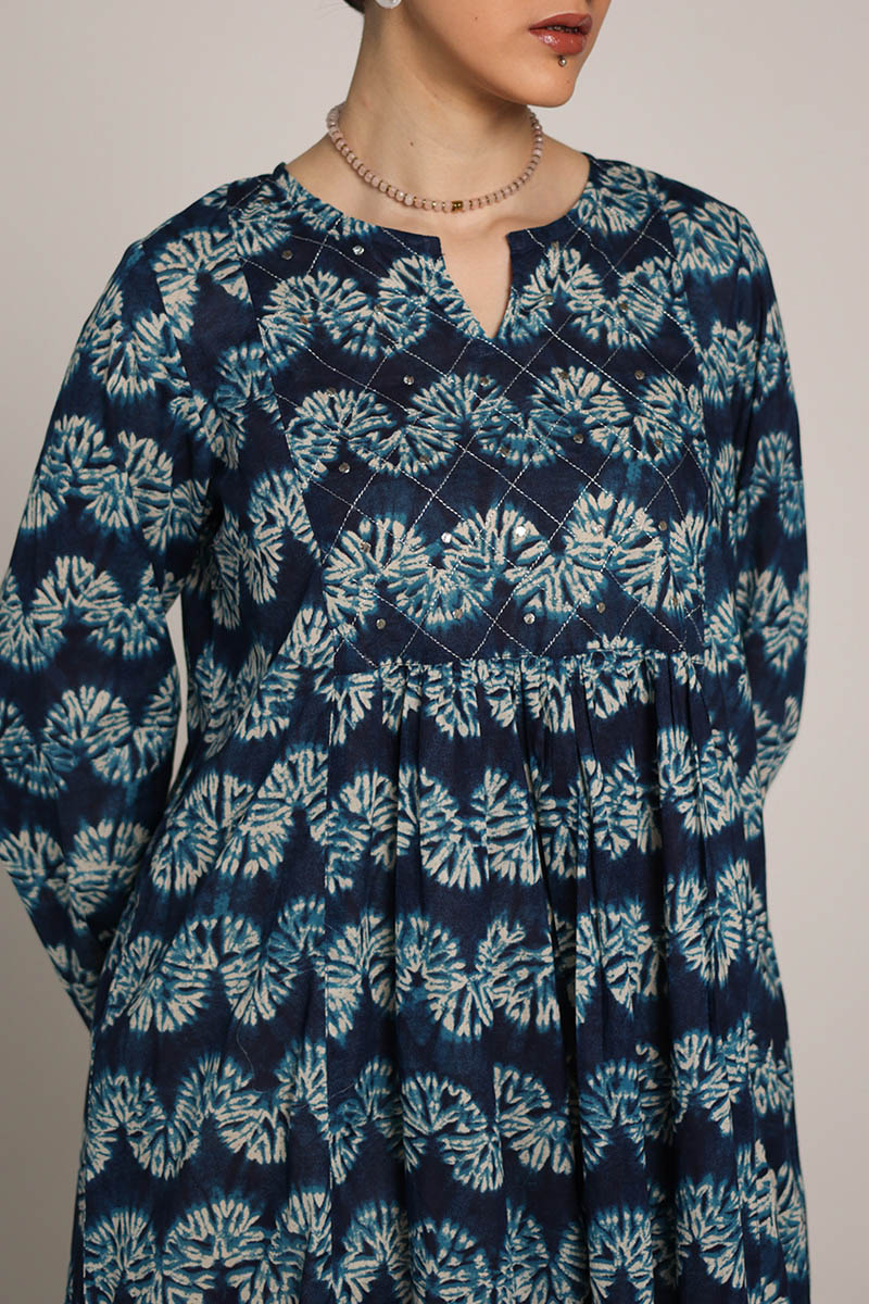 Shibori Mukaish Frock