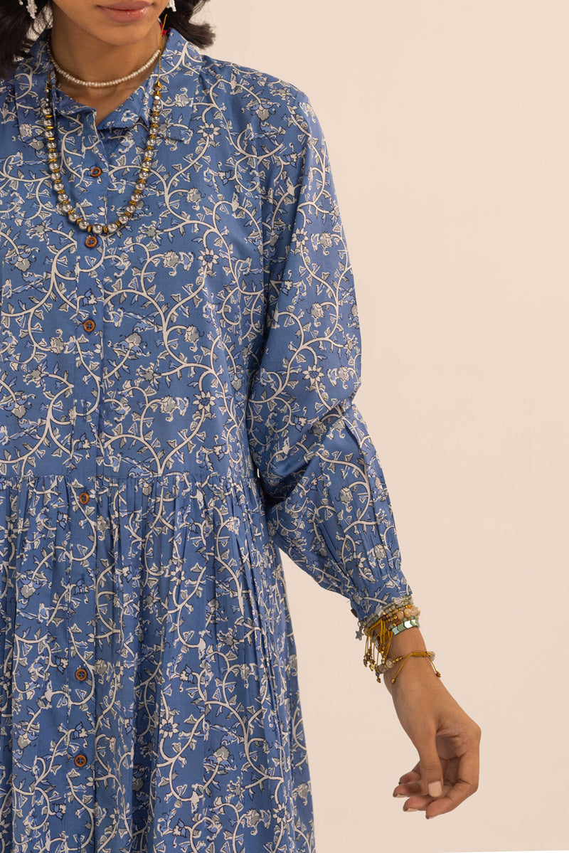 Kalamkari Baagh Button-Down Kurta