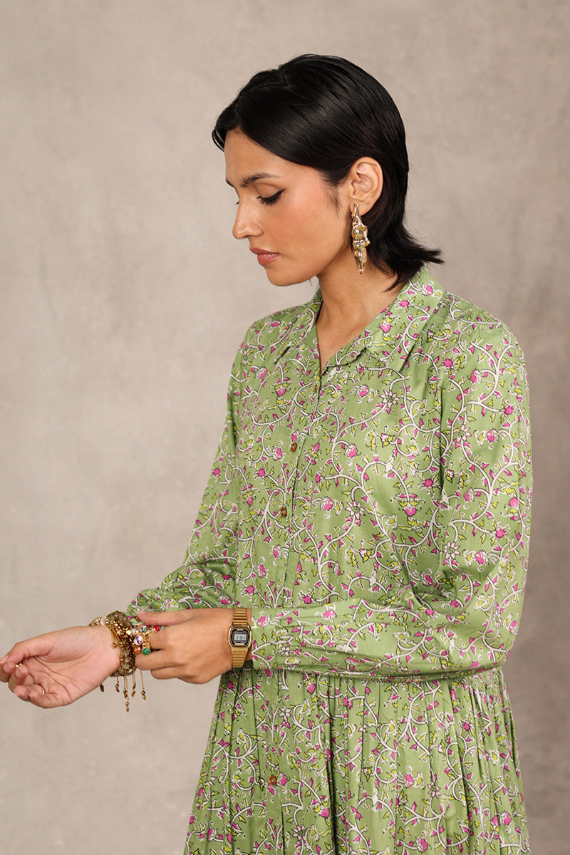 Kalamkari Baagh Button-Down Kurta