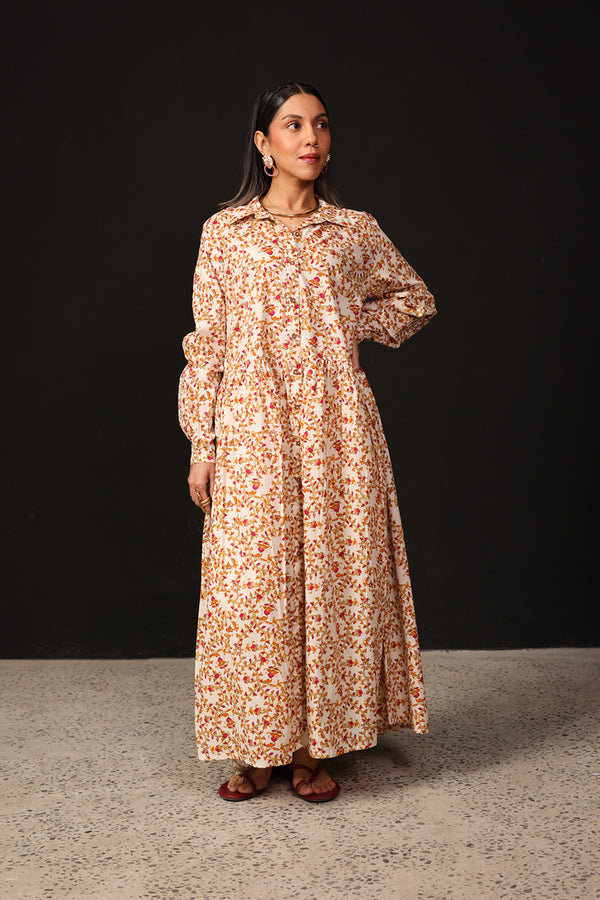 Kalamkari Baagh Button-Down Kurta