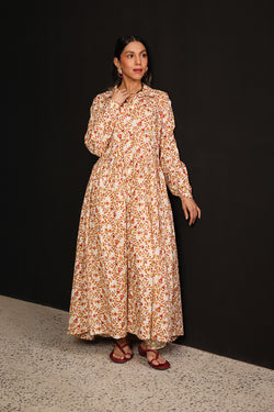 Kalamkari Baagh Button-Down Kurta