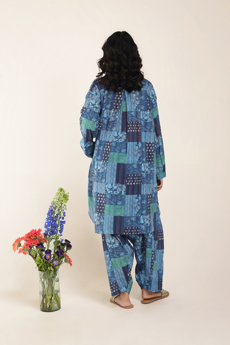 Kantha Quilted Whimsy Duo
