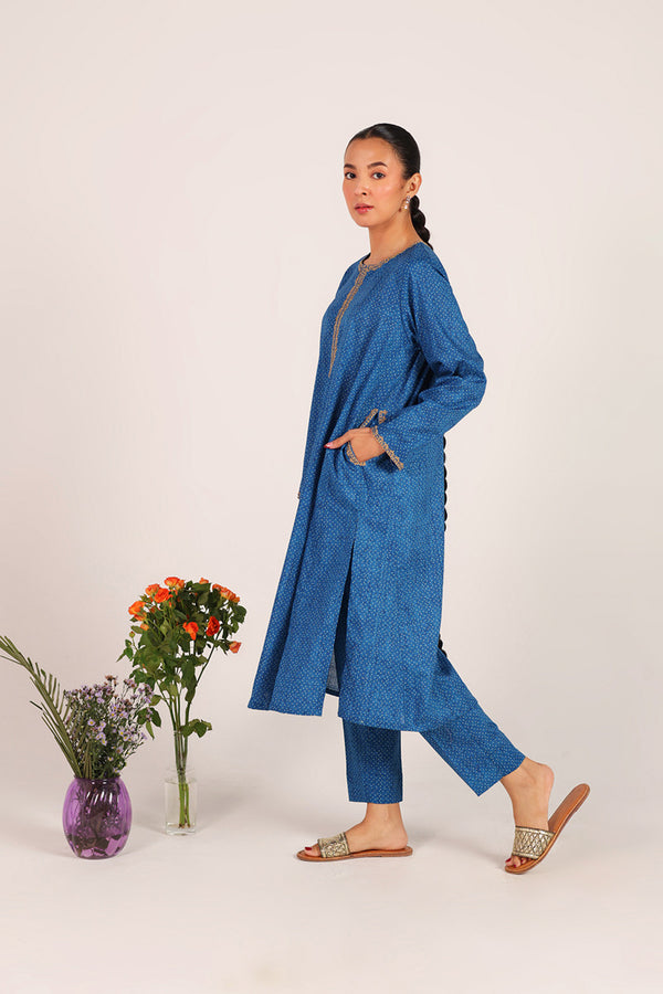 Ajrak Tales Gold Threaded Duo