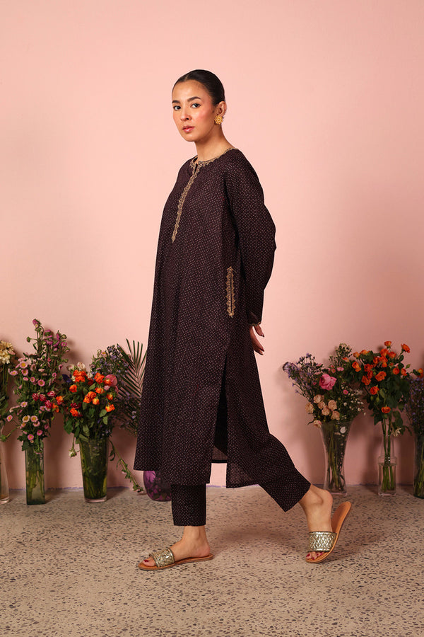 Ajrak Tales Gold Threaded Duo