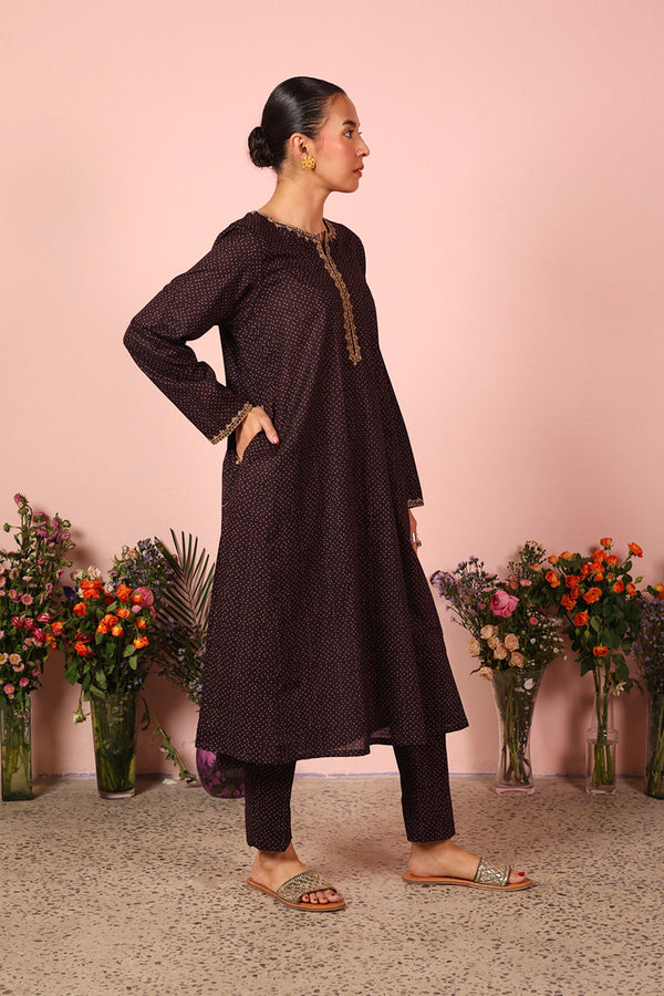 Ajrak Tales Gold Threaded Duo