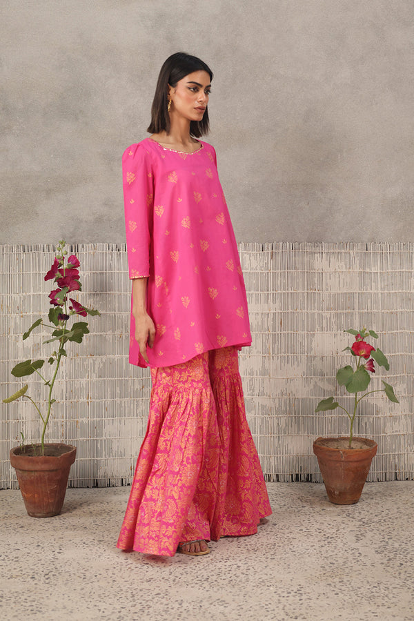 Jacquard Majesty Gharara Suit