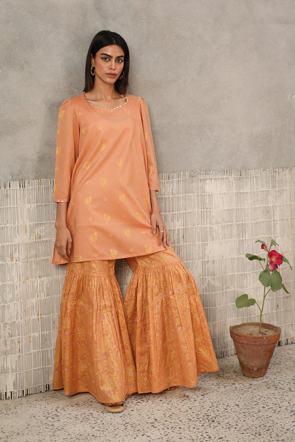 Jacquard Majesty Gharara Suit