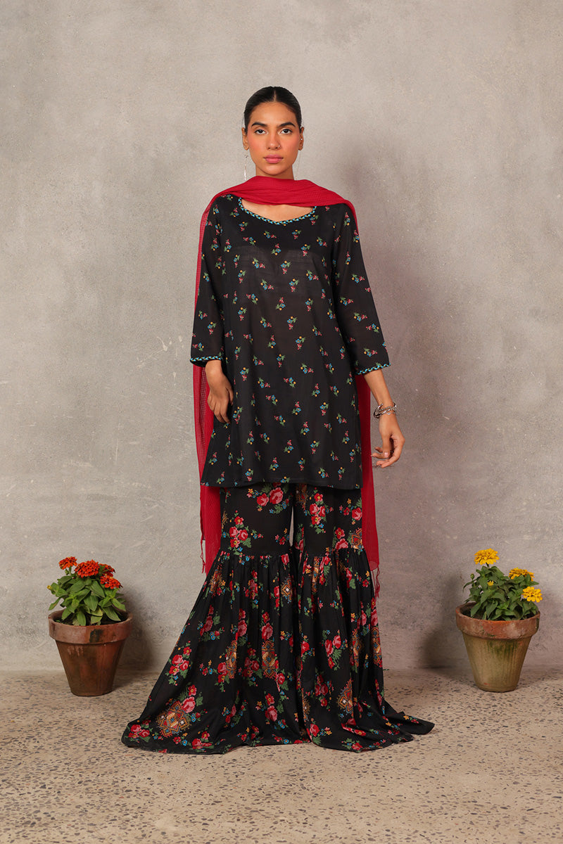 Balochi Garden Gharara Set