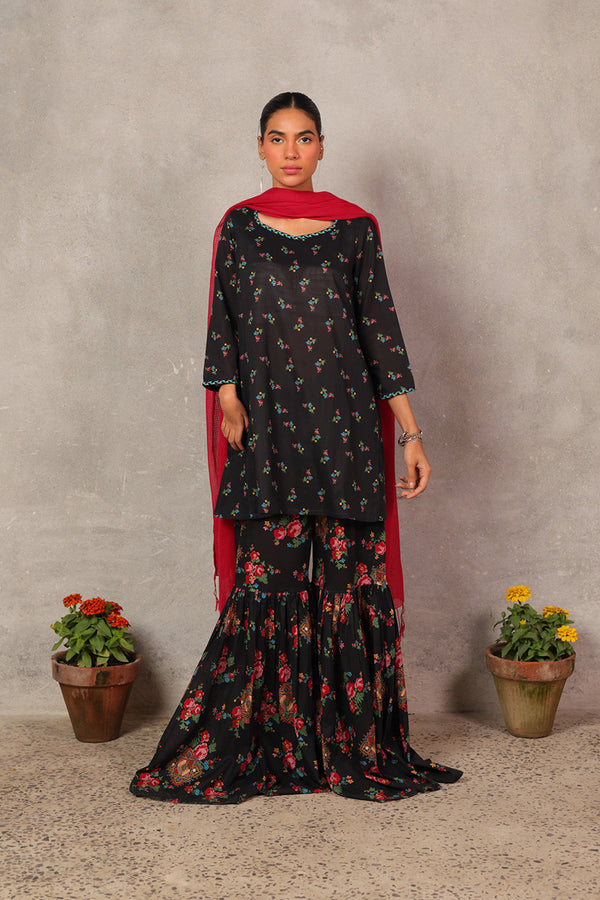 Balochi Garden Gharara Set