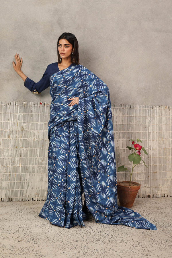 Tapestry of Dye Heart Saree