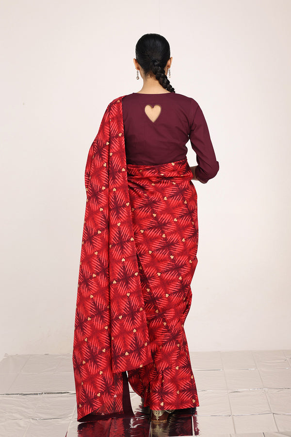 Tapestry of Dye Heart Saree
