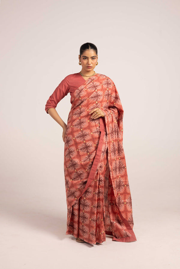 Tapestry of Dye Heart Saree