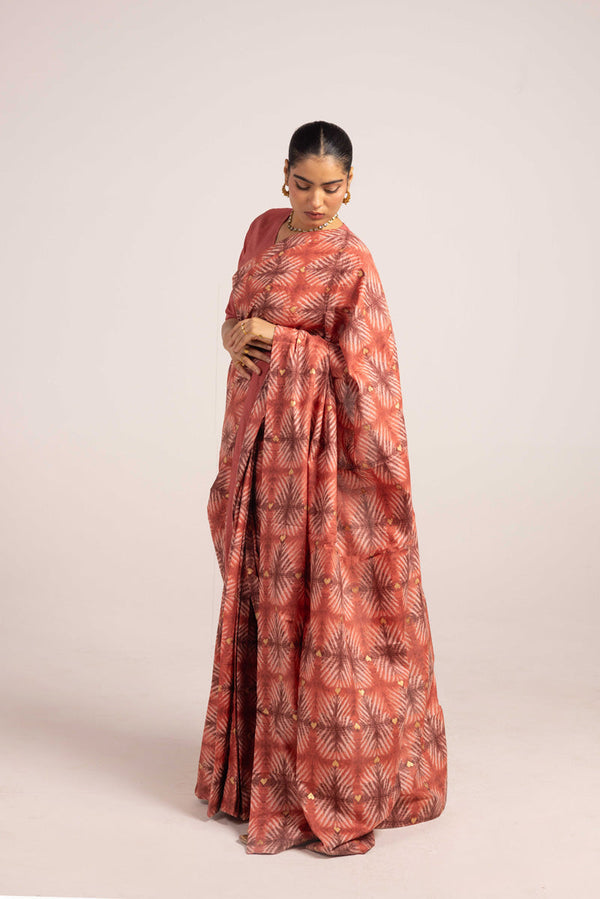 Tapestry of Dye Heart Saree