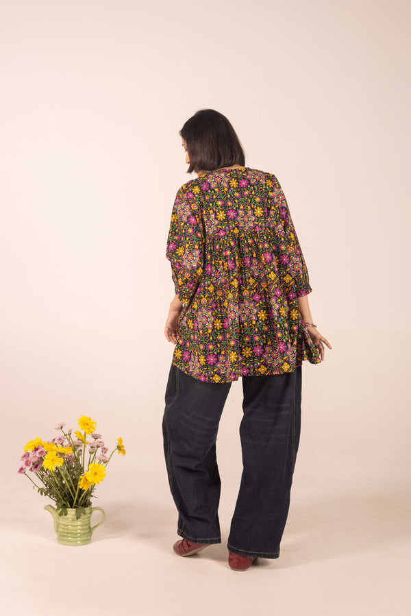 Mexican Floral Bloom Top