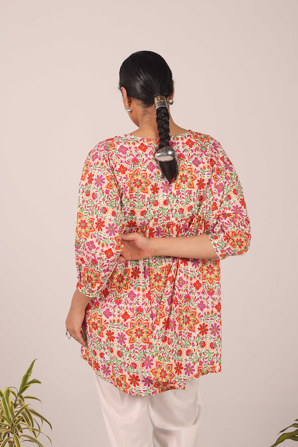 Mexican Floral Bloom Top