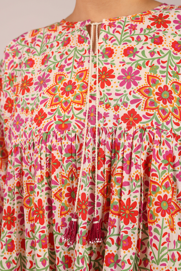Mexican Floral Bloom Top
