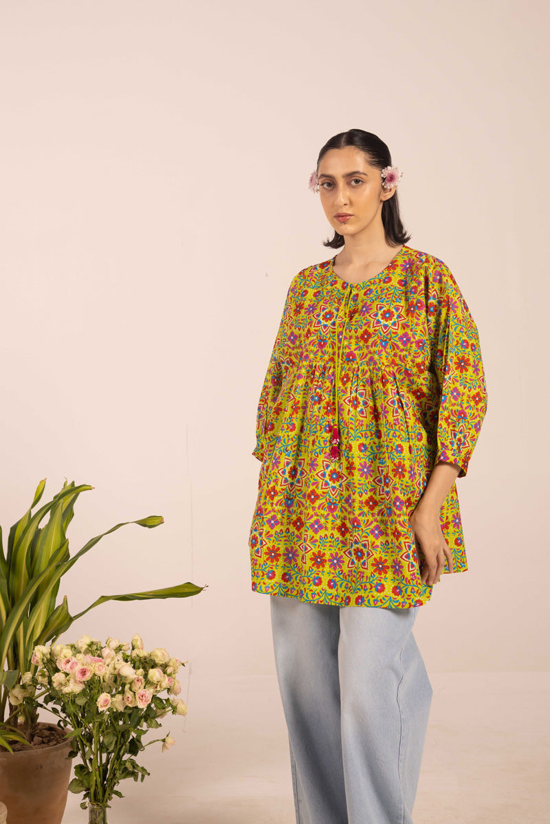 Mexican Floral Bloom Top