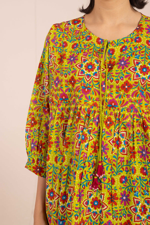 Mexican Floral Bloom Top