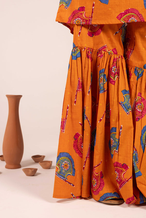 Traditional Pankha Gharara Set