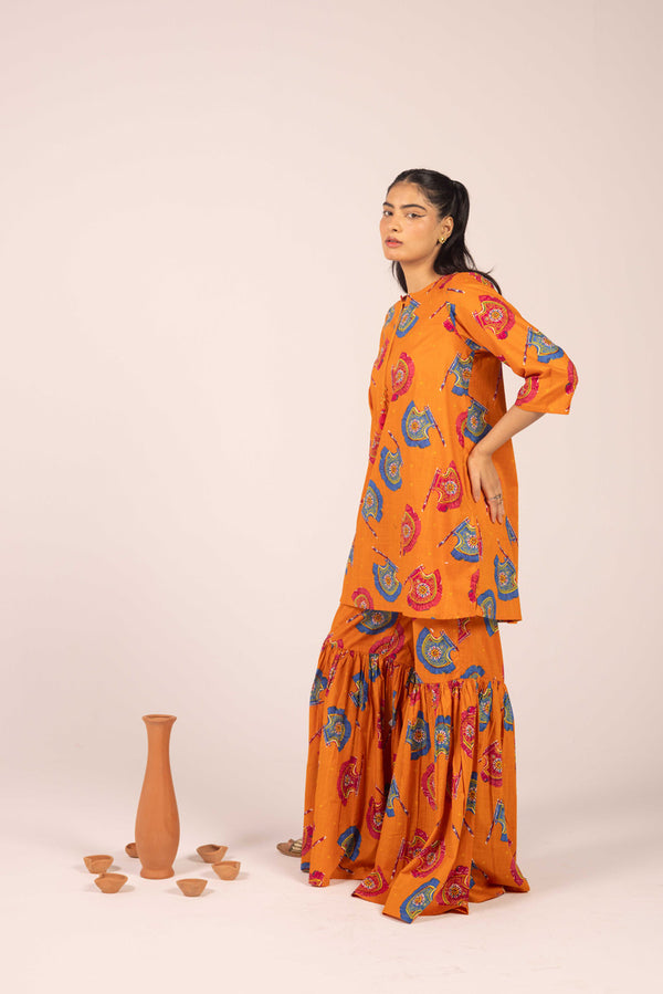 Traditional Pankha Gharara Set