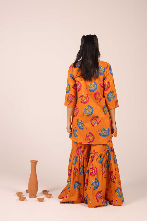 Traditional Pankha Gharara Set