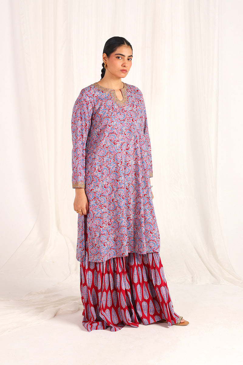Saru Luxe Thread Gharara Set