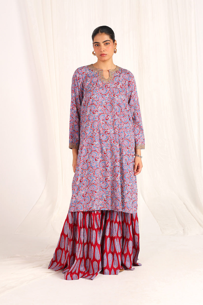 Saru Luxe Thread Gharara Set