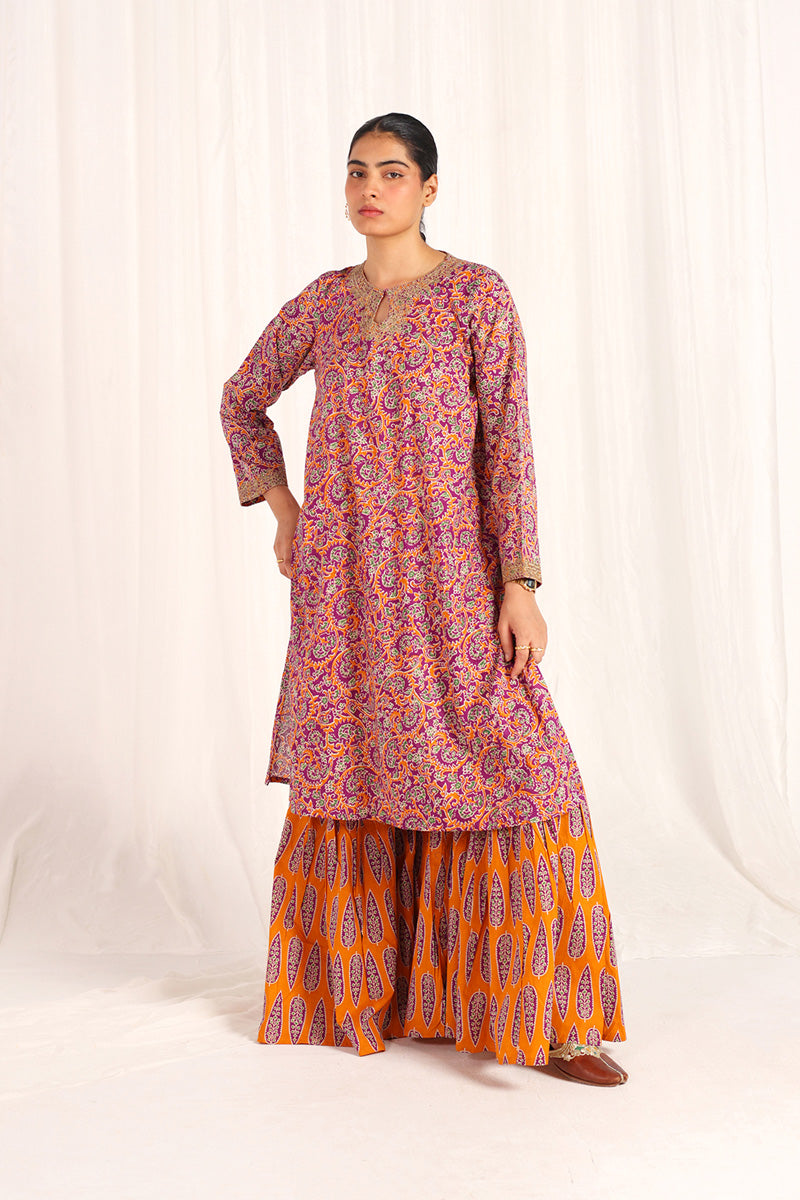 Saru Luxe Thread Gharara Set