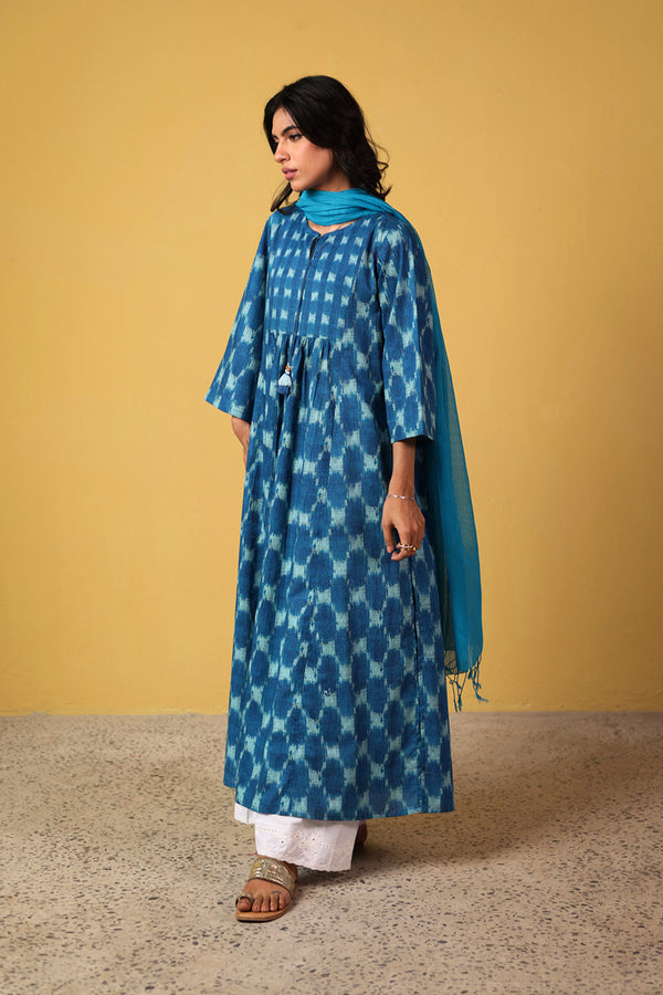 Tassel Twirl Ikkat Kurta