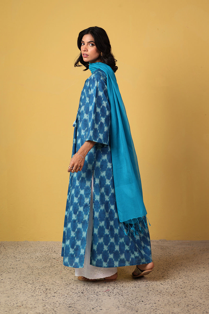 Tassel Twirl Ikkat Kurta