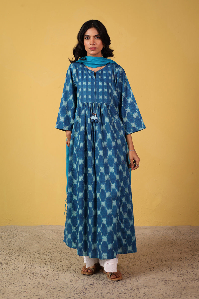 Tassel Twirl Ikkat Kurta