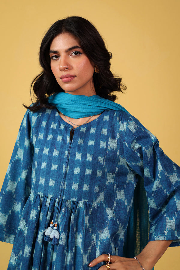 Tassel Twirl Ikkat Kurta