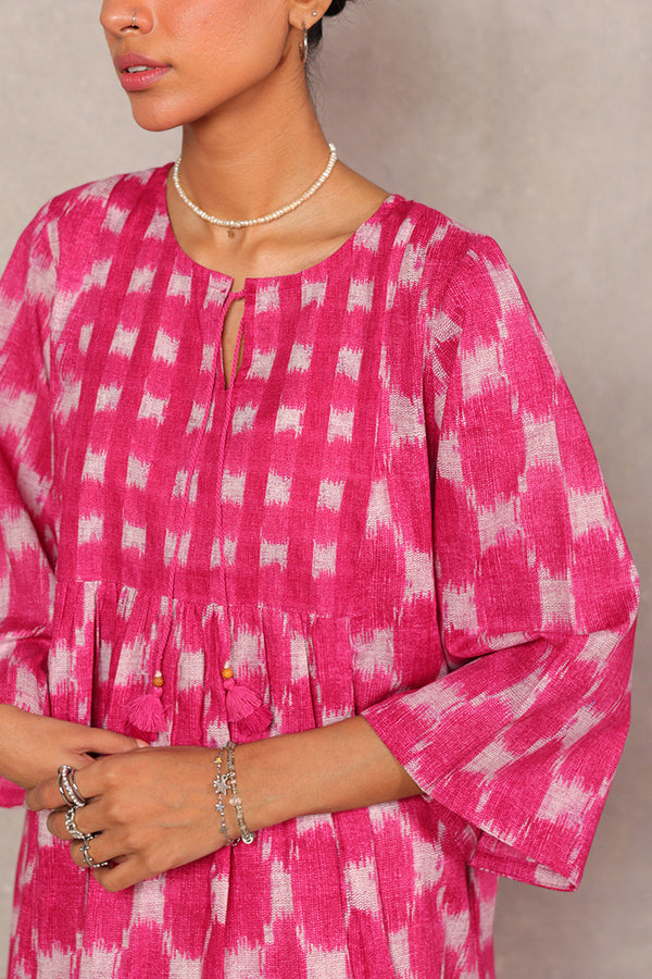 Tassel Twirl Ikkat Kurta