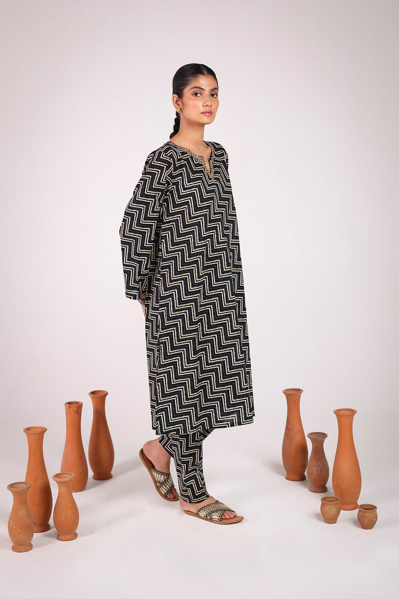 Blooming Bagh Chevron Duo