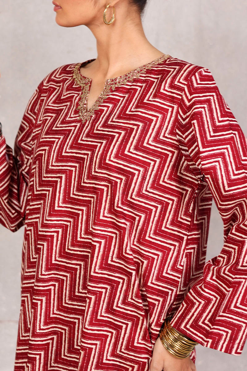 Blooming Bagh Chevron Duo