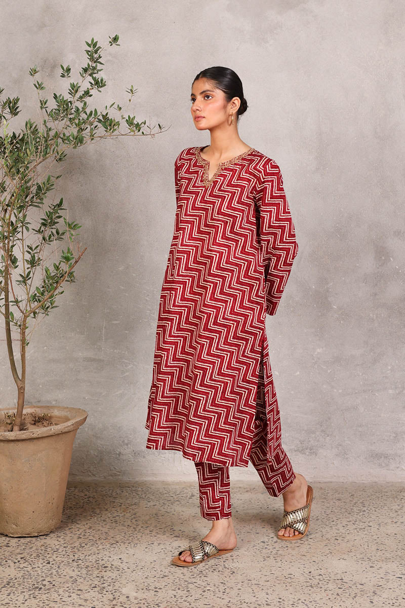Blooming Bagh Chevron Duo